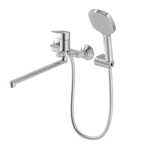 Змішувач для ванни Imprese HORAK L-вилив 400 мм, з душовим гарнітуром, хром