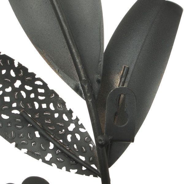 Декор настенный Веточка 46x90 см серебряный 