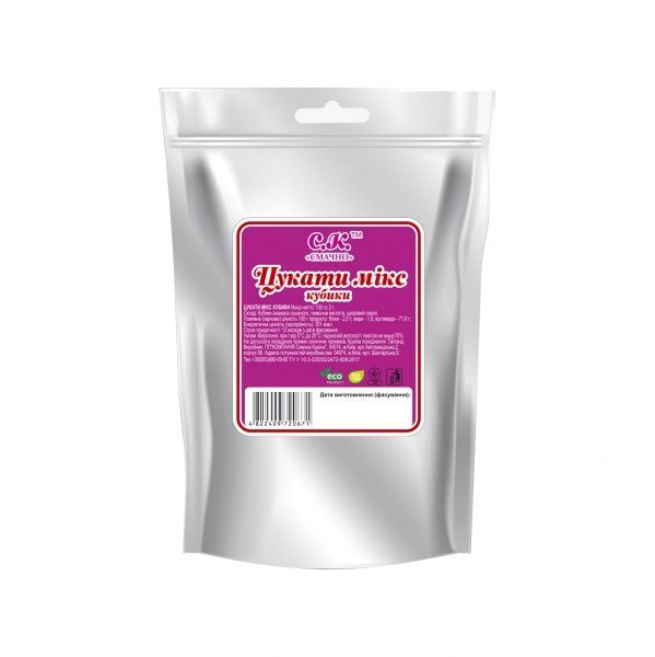 Цукати Смачно мікс кубики 100 г 