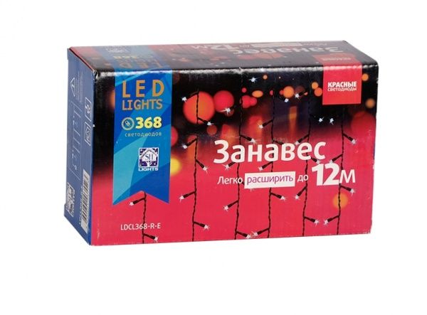 Декоративная гирлянда Джаз Лайт LDCL368-R-E встроенный светодиод (LED) 368 ламп 1,5 м