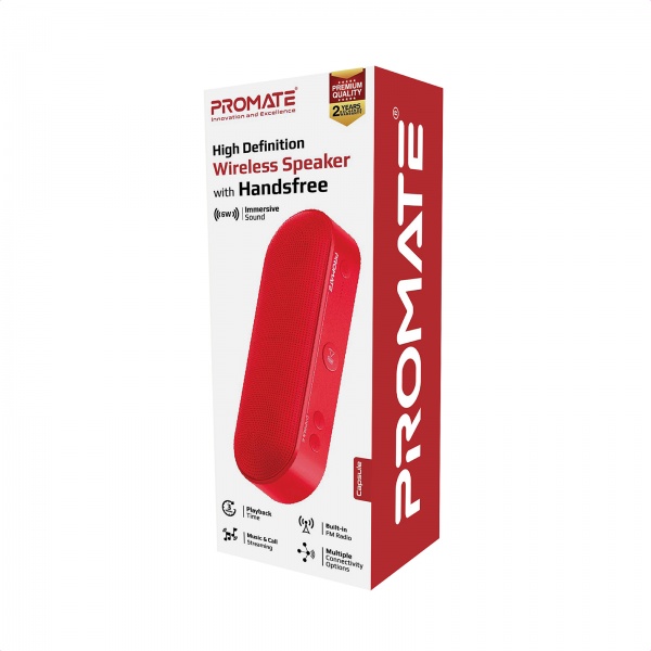 Портативна колонка Promate Capsule 6 Вт 2.0 red 