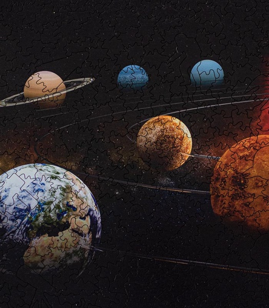 Пазл дерев'яний Сонячна система 50 см PuzzleUp 