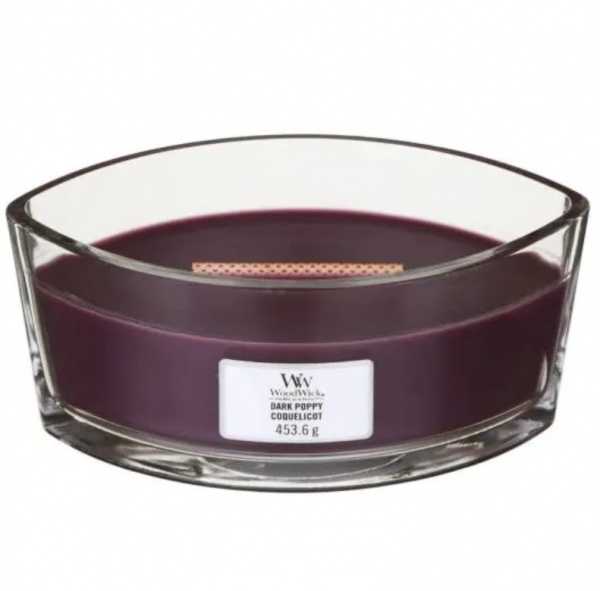 Свеча ароматическая Woodwick Ellipse Ellipse Dark Poppy 453 г 