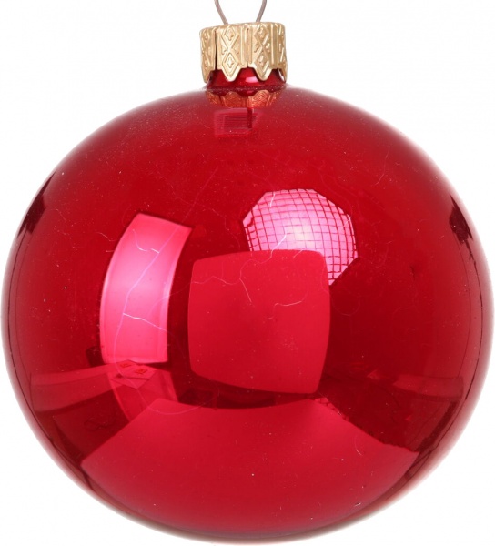 Шар новогодний одноцветная d 80 мм в ассортименте .0181