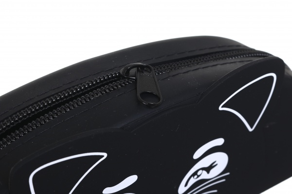 Пенал силиконовый Котик 19х8х4 см Nota Bene черный