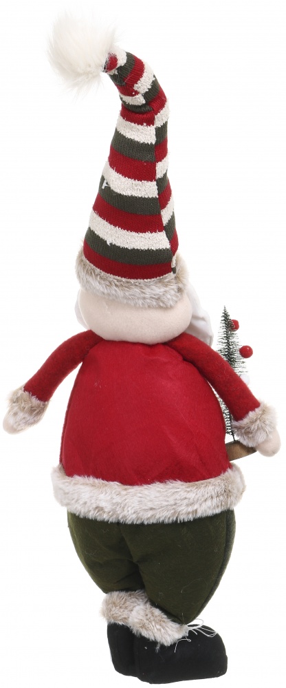 Декорація новорічна Санта стоячий червоно-зелений 22х73 см LF2228002