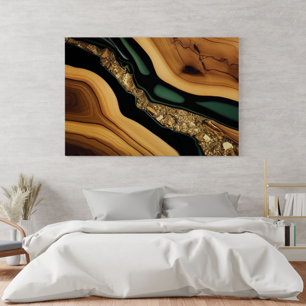 Картина на холсте Золотые камни 80x110 см WS Holst 21022145 