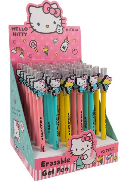 Ручка гелева KITE пиши-стирай Hello Kitty кольорова 