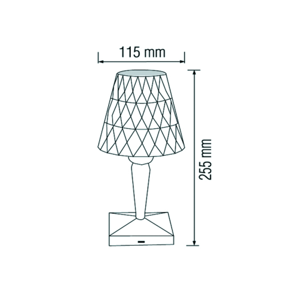 Настільна лампа HOROZ ELECTRIC INTER 1x8 Вт без цоколя прозорий 050-004-0001-010