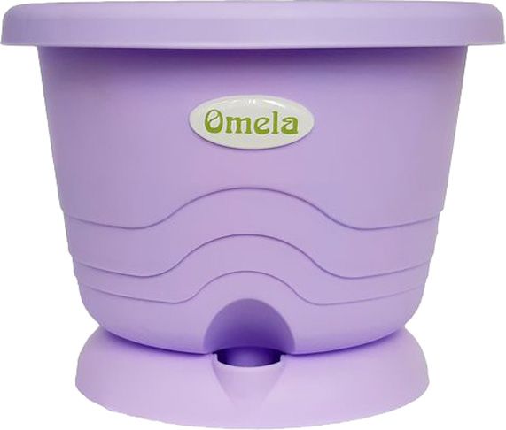 Горшок пластиковый Омела Омела Пастель 1,6 литра круглый 1,6л лаванда 