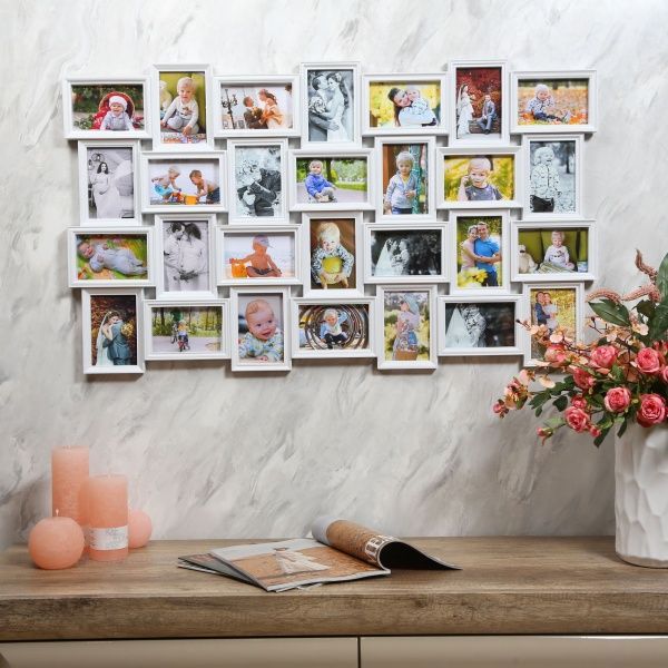 Колаж BB12-124001 28 фото 10x15 см білий 