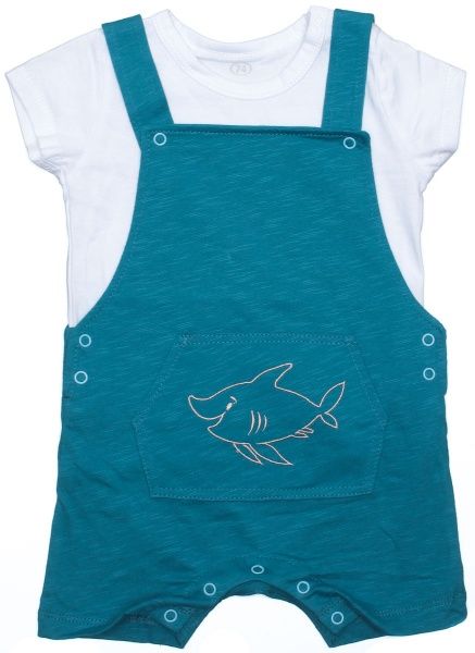 Костюм для хлопчиків Україна 556-123 р.74 темно-бірюзовий із білим 