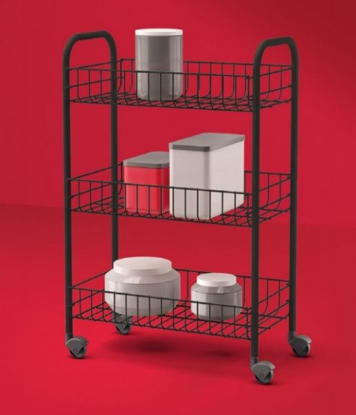 Етажерка Metaltex 3-рівнева Siena 630x230x410 мм чорний (340633 073) 