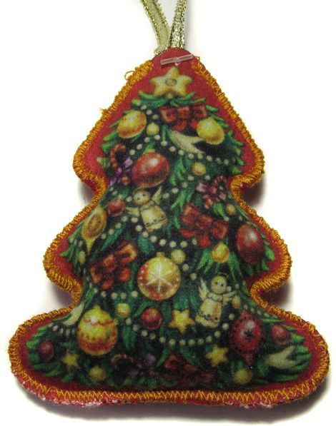 Підвіска фетрова Ялинка шари червона 8,5 см