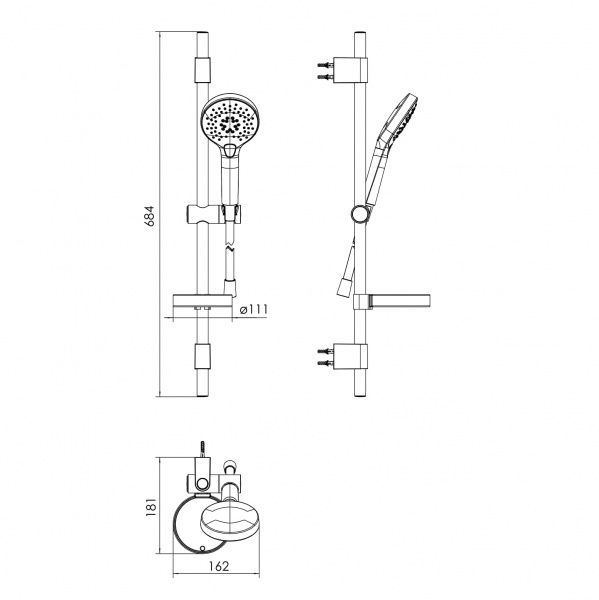Душевой гарнитур Imprese 6801103 