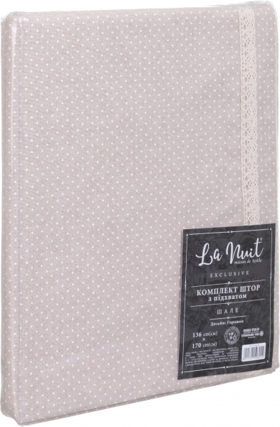 Комплект штор с подхватом Шале Горошек 136х170 см La Nuit
