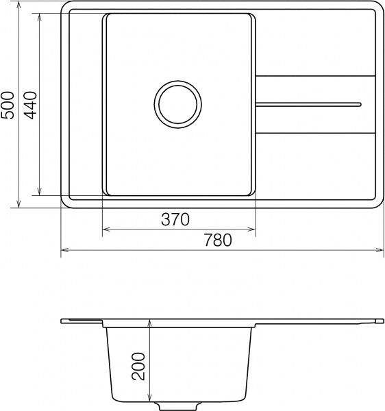 Мийка для кухні Water House Bliss BMP 02.78 black 