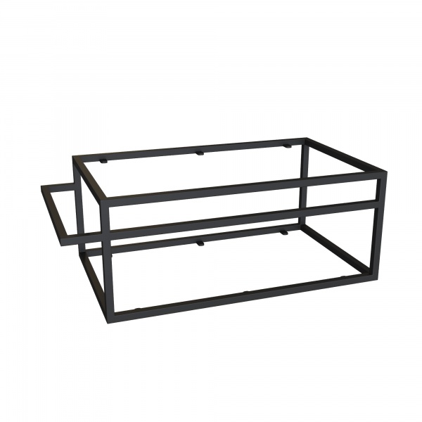 Тумба под умывальник Tero 1 с одним поручнем (766x330x466) черная