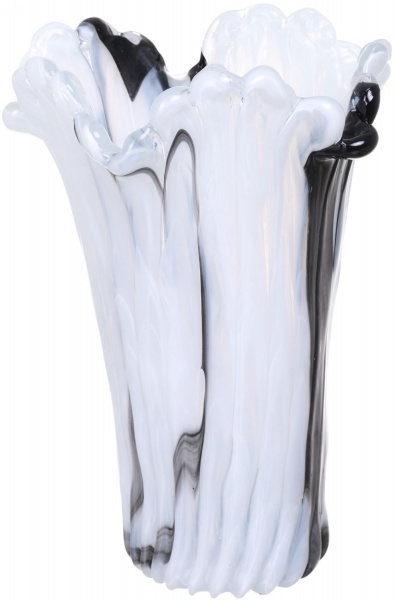 Ваза Antonio Tammaro Zebrine 33 см Черно-белая 
