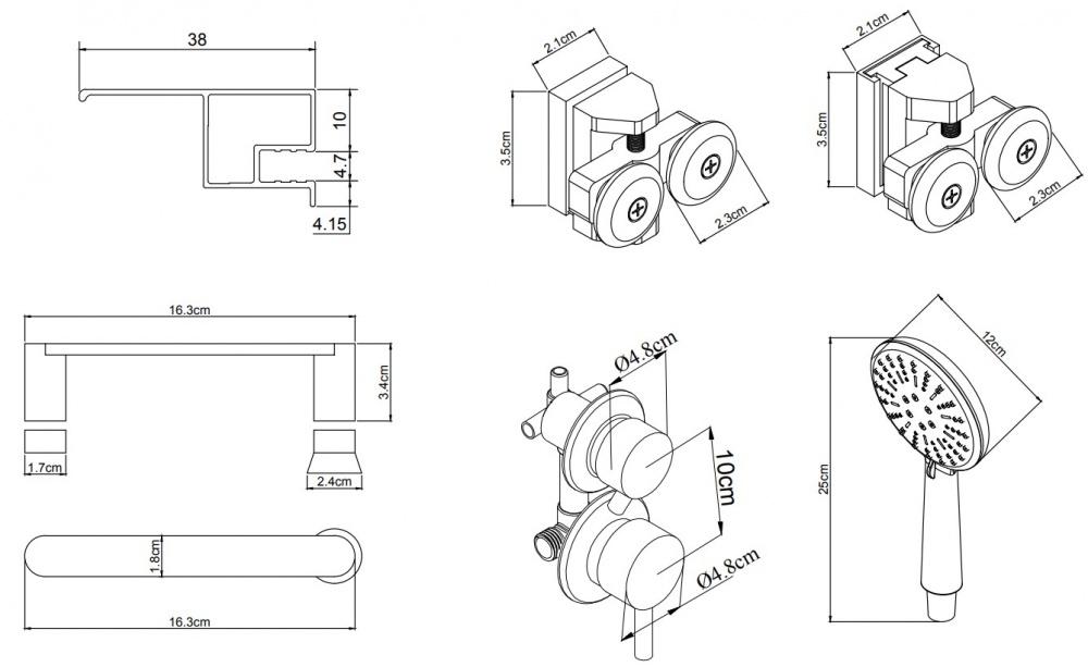 Душовий бокс EGO EGOIST Wood 900х900х2150 мм 1232BRF