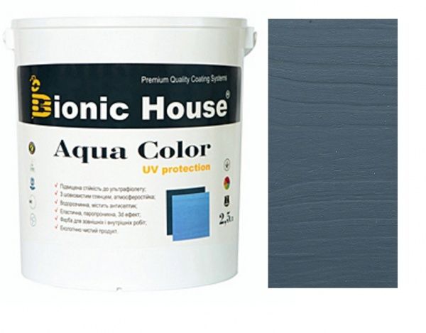 Лазур Bionic House лесуюча універсальна Aqua Color UV protect крайола шовковистий мат 2,5 л