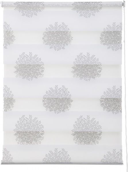 Ролета мини день-ночь Delfa СРШУ-01МК-44802 57x160 см кремово-серебристая 