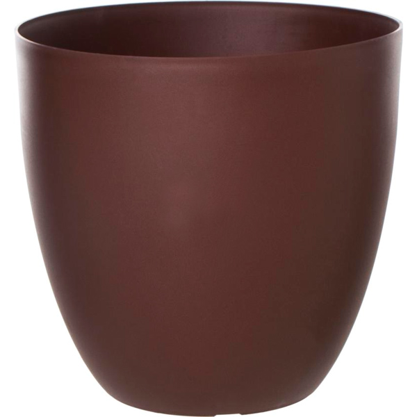 Горщик пластиковий Plastiken Maceta TES круглий 15,5л темний шоколад 