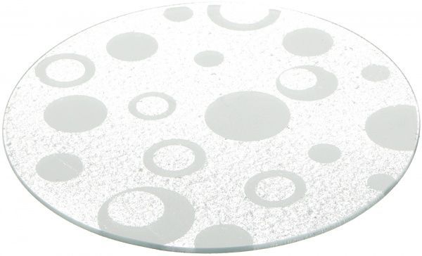 Подсвечник тарелочка круглый 20 см с золотым декором