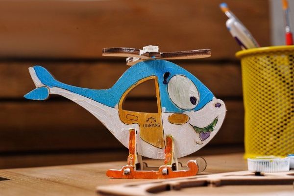 Раскраска UGEARS Вертолет