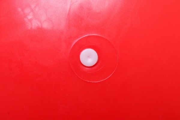 Мяч попрыгунчик надувной с рожками улыбка KH4-03/Red