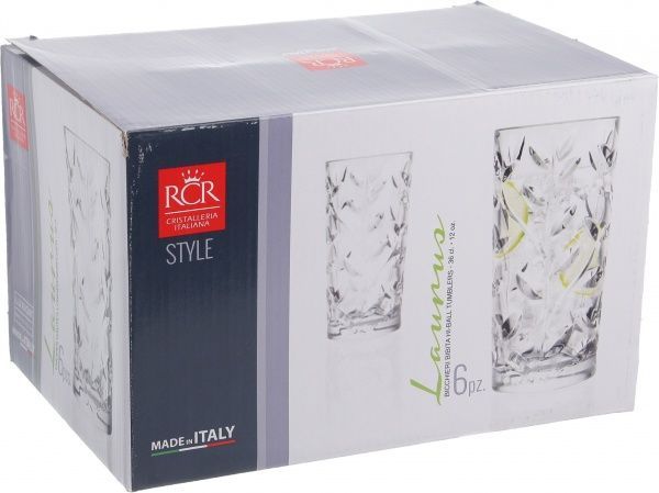 Набір склянок високих Laurus 360 мл 6 шт. RCR 