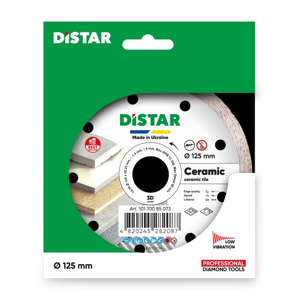 Диск алмазний відрізний Distar 1A1R 125 CERAMIC 125x1,4x22,23 10170085073