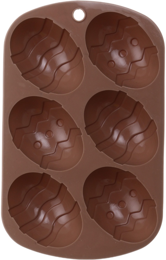 Форма для кексів Smart Kitchen by Flamberg на 6 шт Eggs Peach&Brown series, 20,8х13х2,2 см персиковий