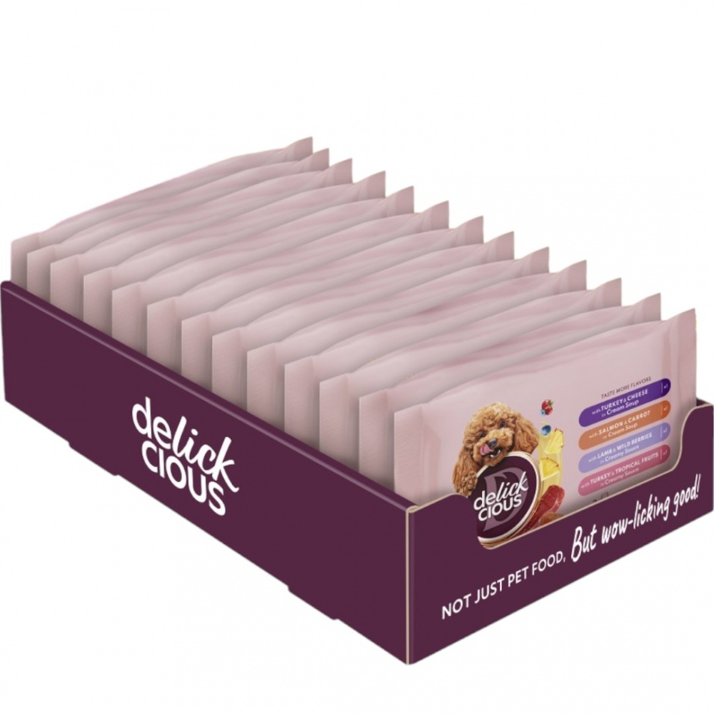 Корм влажный полоски с индейкой и сыром в крем-супе 300 г