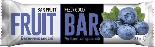 Батончик Fruit Bar мюсли с черникой 25 г 