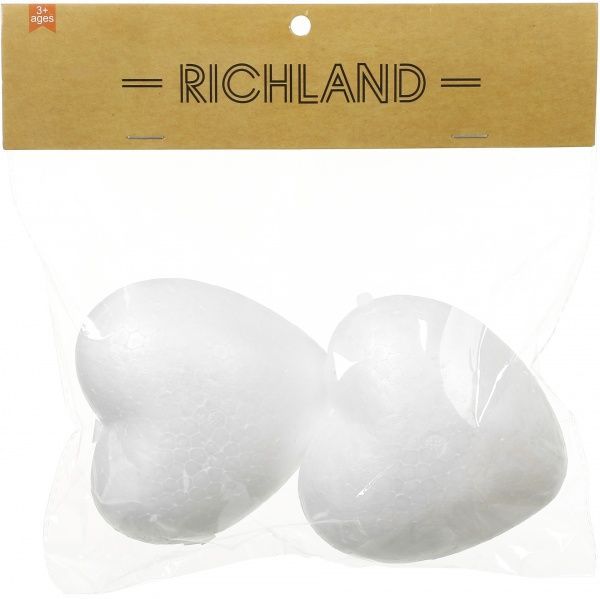 Декоративные изделия из пенопласта в виде сердца 1 комплектов 2 шт.