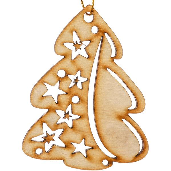 Підвіска Ялинка з зірками 7.5 см 7994  