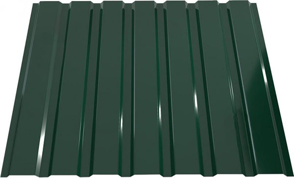 Профнастил глянцевий PSM ПР-15А 1155x1500 мм RAL 6005 зелений