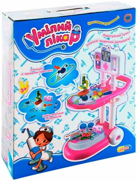 Ігровий набір Лікаря 13244/16420с медичний візочок ODC15482