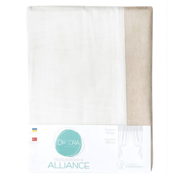 Штора Alliance 290х170 см біло-бежевий Decora textile