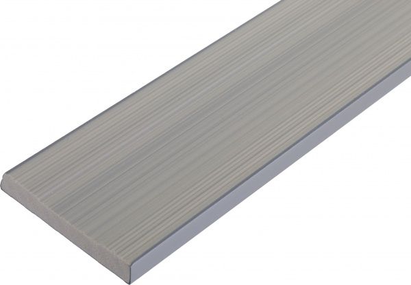 Плинтус дюрополимер King Floor JC 648-B-Y серебряный 2000х80х12 мм 