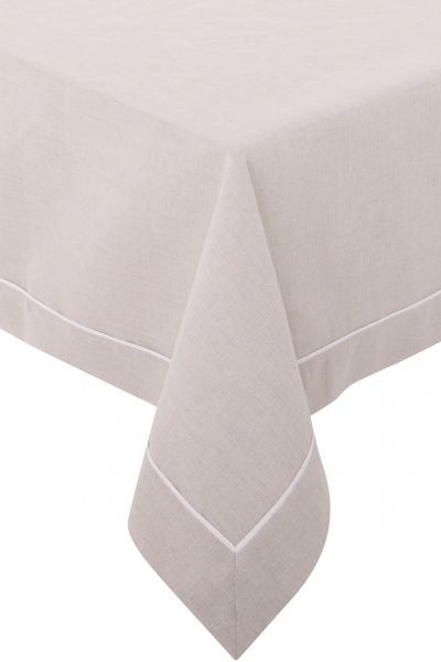 Скатерть с бордюром 654-16/00 140x180 см льняной Эдельвика 