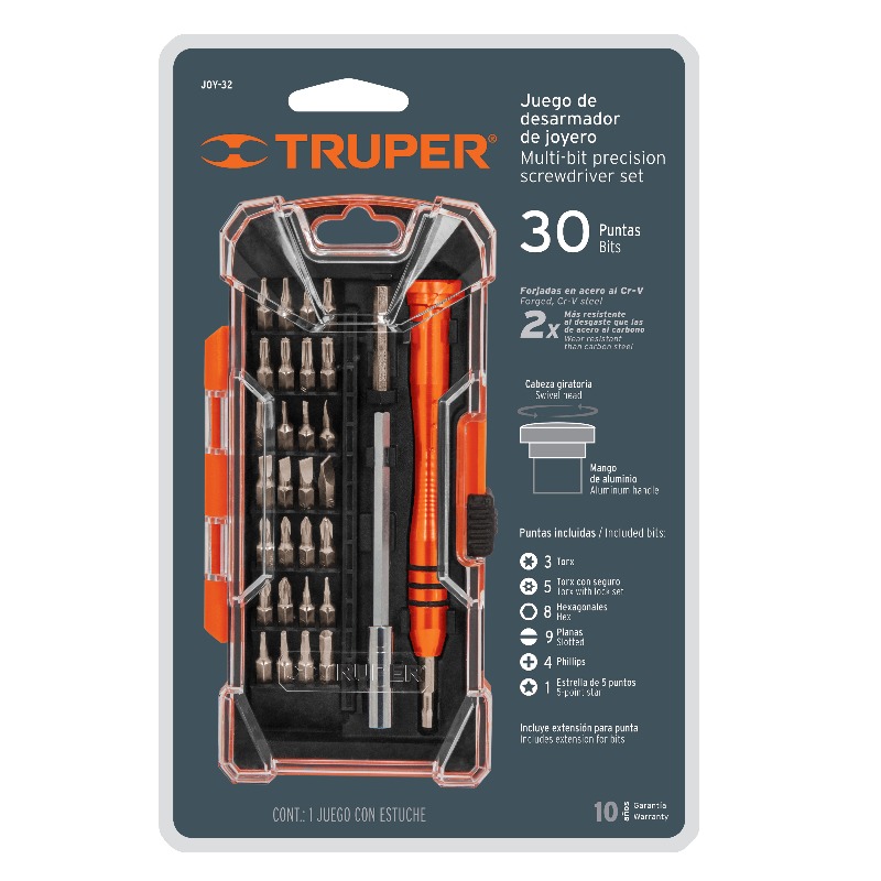 Отвертка со сменными насадками Truper JOY-32
