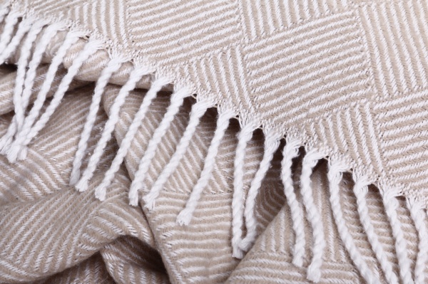 Плед Валенсія 140x200 см бежевий Vladi 