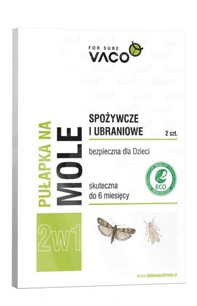 Пастка клейова VACO 2 в 1 від харчової та платтяної молі 2 шт. 
