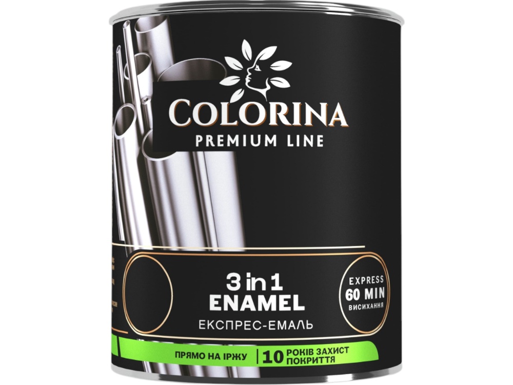 Ґрунт-емаль COLORINA Enamel 3 in 1 алюміній металевий 2,5л