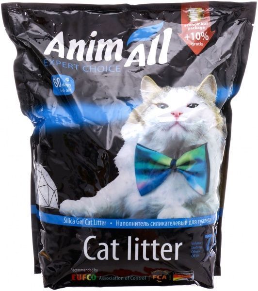 Наполнитель для кошачьего туалета AnimALL Голубой Аквамарин 7,6 л