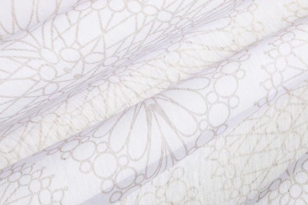 Ткань тюлевая Декостиль W356 3293/2 белый с принтом 