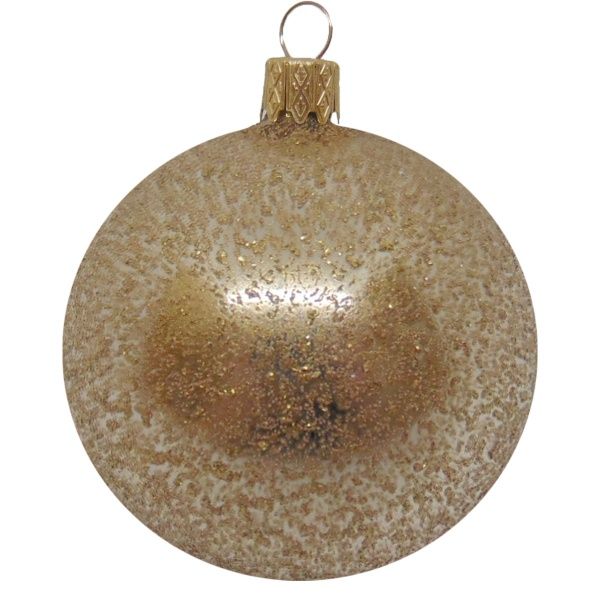 Куля новорічна d80 АХ17 2312 бежевий