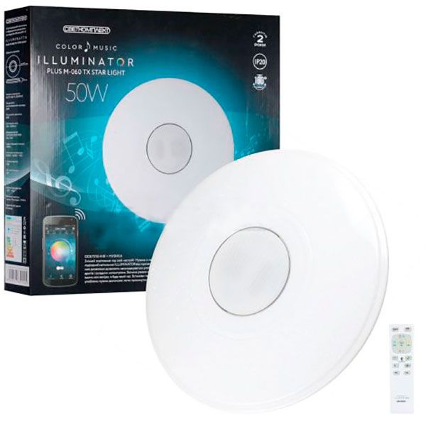 Світильник світлодіодний Светкомплект Illuminator Plus M-060 TX + Star Sky з динаміком і пультом 50 Вт білий 2800-6000 К 